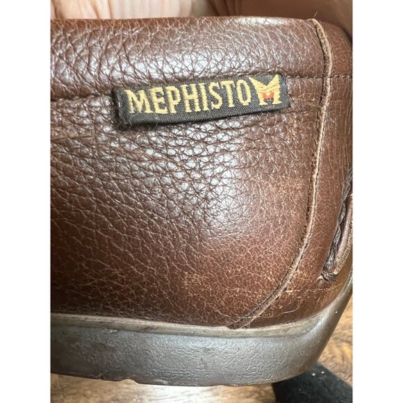 Mephisto Cool-Air Leather Loafers Men's Size US 9 Leather Brown Slip On Shoes - Picture 6 of 9